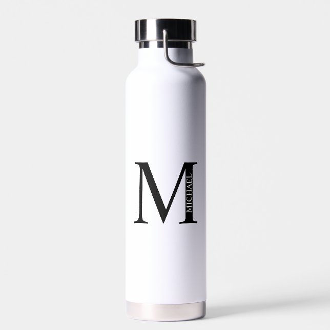 Personalisiertes Monogramm und Name Trinkflasche (Links)
