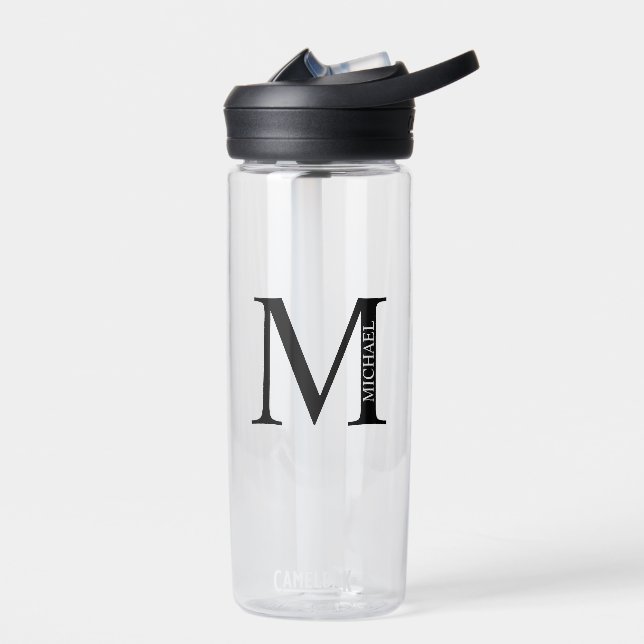 Personalisiertes Monogramm und Name Trinkflasche (Links)