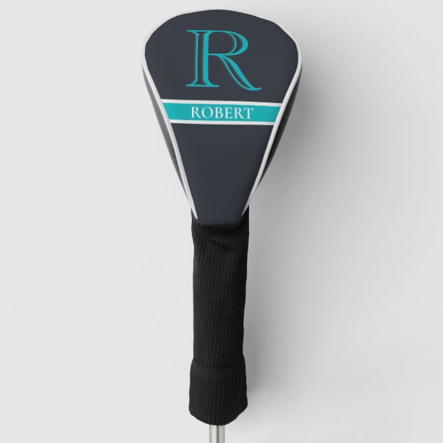 Personalisiertes Monogramm und Name - Unendlichkei Golf Headcover (Vorderseite)