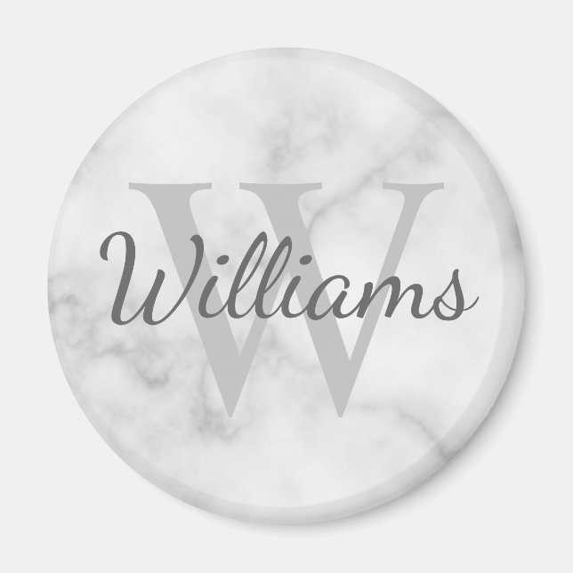 Personalisiertes Monogramm und Namensmarkierung Magnet (Vorne)