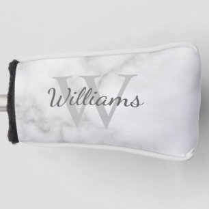 Personalisiertes Monogramm- und Namensmarmorbild Golf Headcover