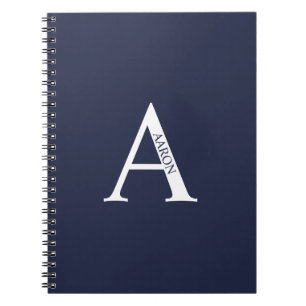 Personalisiertes Monogramm und NamensNotebook Notizblock