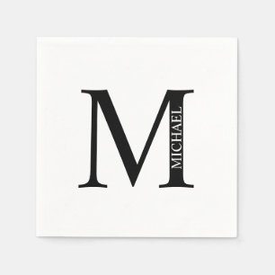 Personalisiertes Monogramm und Namenspapier Napkin Serviette