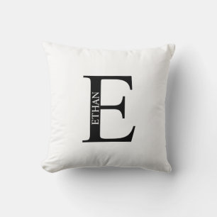 Personalisiertes Monogramm und Namenspatzen Kissen