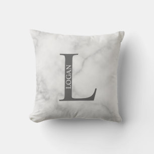 Personalisiertes Monogramm und Namenspatzen Kissen