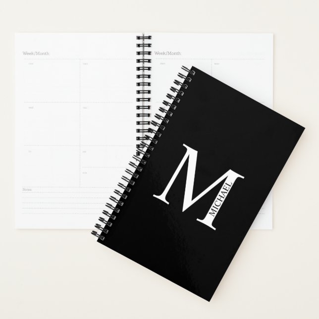 Personalisiertes Monogramm und Namensplaner Planer (Anzeige)