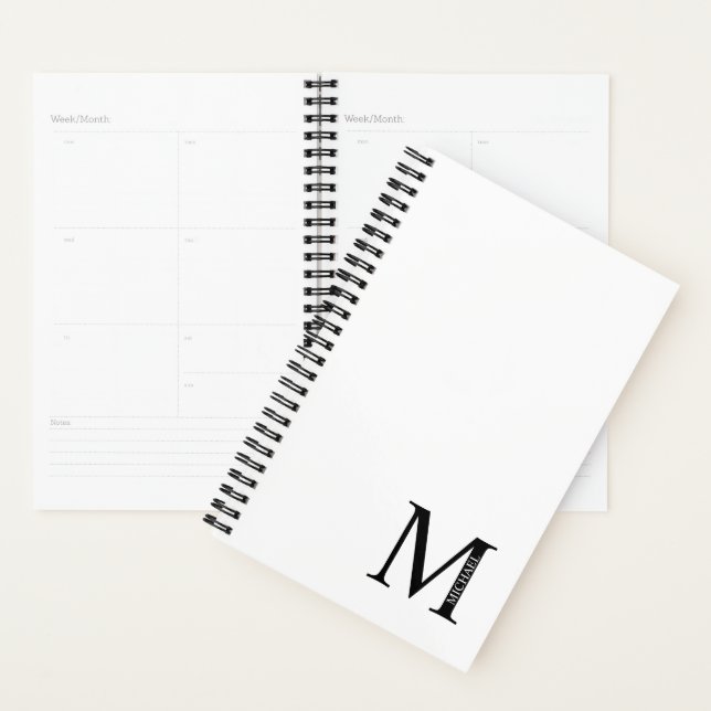 Personalisiertes Monogramm und Namensplaner Planer (Anzeige)