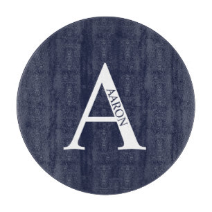Personalisiertes Monogramm und Namenszuschnitt Schneidebrett