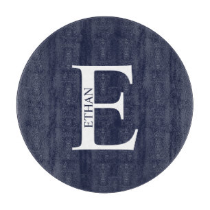 Personalisiertes Monogramm und Namenszuschnitt Schneidebrett
