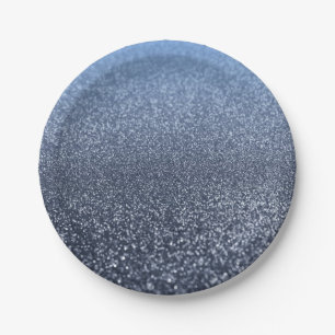 Personalisiertes Monogramm Vintage Glitter Glanz B Pappteller