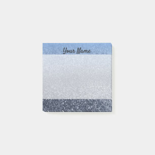 Personalisiertes Monogramm Vintage Glitter Glanz B Post-it Klebezettel