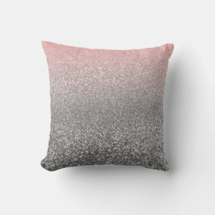 Personalisiertes Monogramm Vintage Glitter Schimme Kissen