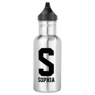 Personalisiertes Monogramm Wasser Flasche   Sportg Edelstahlflasche