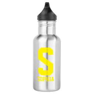 Personalisiertes Monogramm Wasser Flasche   Sportg Edelstahlflasche