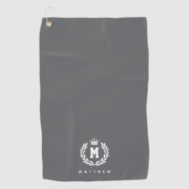Personalisiertes Monogrammwappen mit individuellem Golfhandtuch