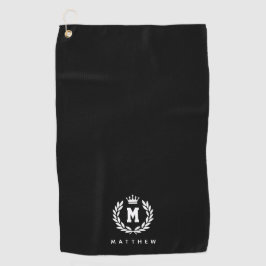 Personalisiertes Monogrammwappen mit individuellem Golfhandtuch