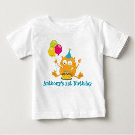 Personalisiertes Monster Erster Geburtstag Romper Baby T-shirt