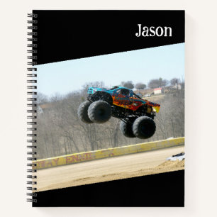 Personalisiertes Monster-Truck-Notizbuch Notizbuch