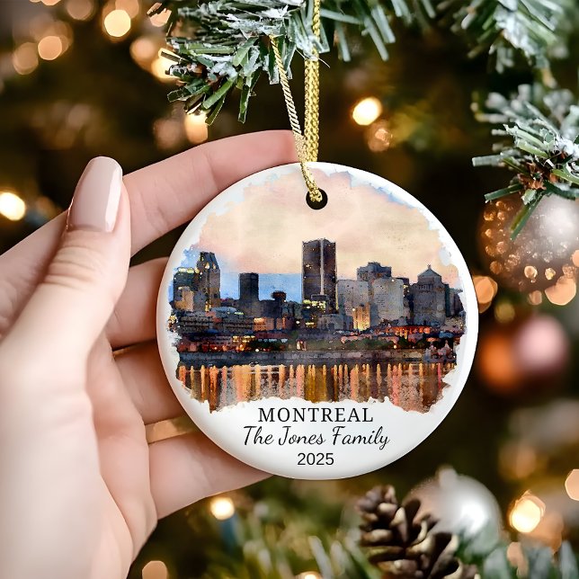 Personalisiertes Montreal-Ornament, Kanada-Geschen Keramik Ornament (Von Creator hochgeladen)