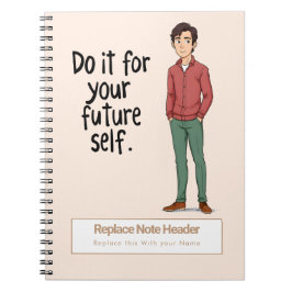 Personalisiertes Motivationsnotizbuch Notizblock