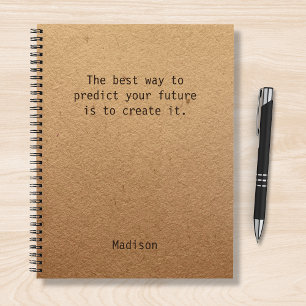 Personalisiertes Motivationszitat für die Zukunft Notizbuch