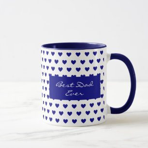 Personalisiertes Motivierend Tief-blaues Herz-Must Tasse