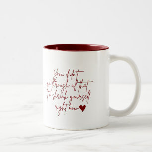 Personalisiertes motivierendes Geschenk mit Zitat Zweifarbige Tasse