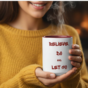 Personalisiertes motivierendes Zitat-Geschenk für Zweifarbige Tasse