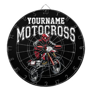Personalisiertes Motocross Dirt Bike Racing  Dartscheibe