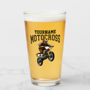 Personalisiertes Motocross Dirt Bike Racing Glas