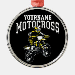 Personalisiertes Motocross Dirt Bike Racing Ornament Aus Metall