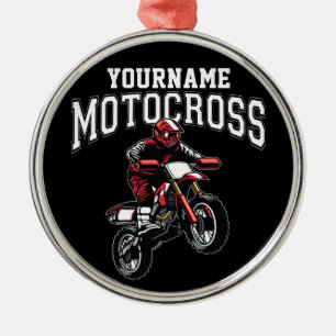 Personalisiertes Motocross Dirt Bike Racing Ornament Aus Metall