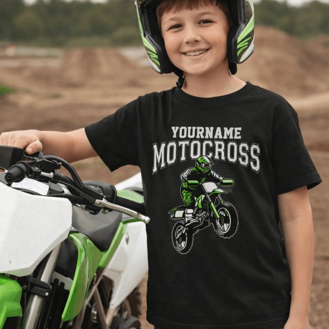 Personalisiertes Motocross Dirt Bike Racing T-Shirt (Von Creator hochgeladen)