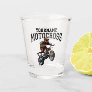 Personalisiertes Motocross Dirt Bike Rider Racing Schnapsglas