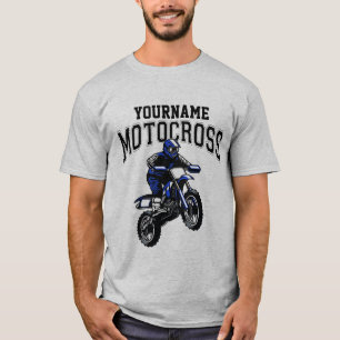 Personalisiertes Motocross Dirt Bike Rider Racing  T-Shirt