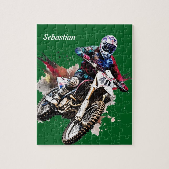 Personalisiertes Motocross Puzzle (Vertikal)