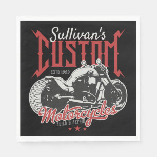 Personalisiertes Motorrad Big Bad Biker Garage Serviette