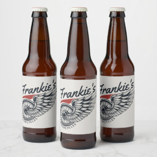 Personalisiertes Motorrad-Fliegerradgeschäft Bierflaschenetikett