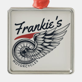Personalisiertes Motorrad-Fliegerradgeschäft Ornament Aus Metall