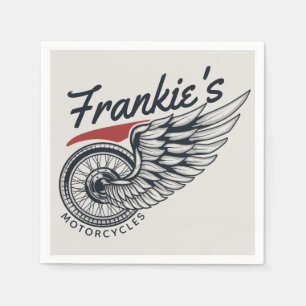 Personalisiertes Motorrad-Fliegerradgeschäft Serviette