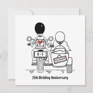 Personalisiertes Motorrad & Gespann-Jubiläum Einladung