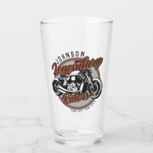 Personalisiertes Motorrad Legendärer Fahrer Biker  Glas