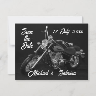 Personalisiertes Motorrad Save the Date Ankündigung