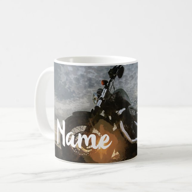 Personalisiertes Motorraddesign Coffee Tasse (Vorderseite Links)