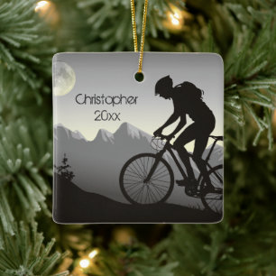Personalisiertes Mountainbike Bike Biking auf dem  Keramikornament