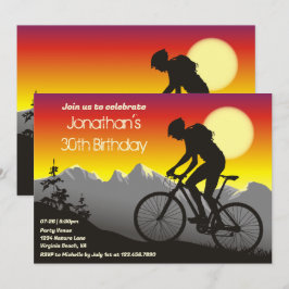 Personalisiertes Mountainbike Biken Geburtstag Einladung