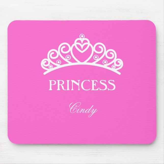 Personalisiertes Mousepad der Prinzessin in rosa m (Vorne)