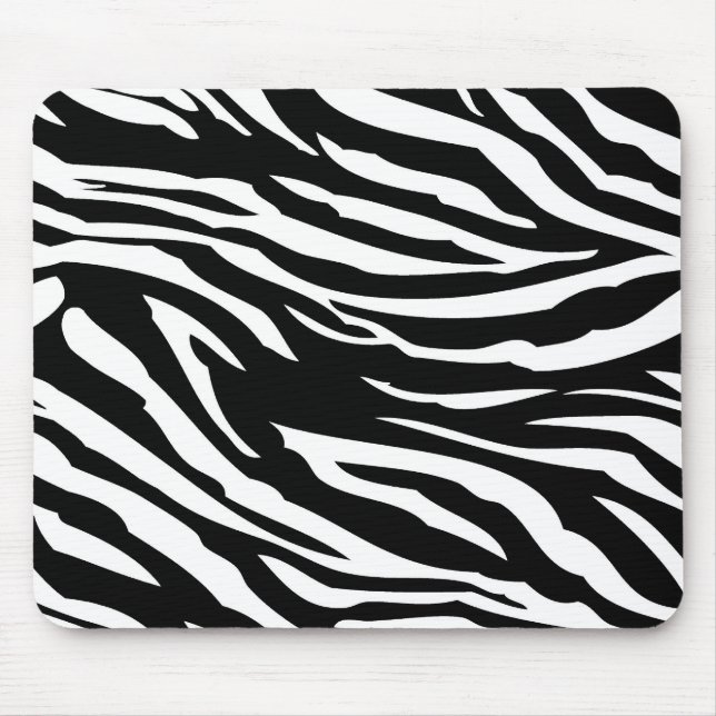Personalisiertes Mousepad in Schwarzweiß-Zebra (Vorne)