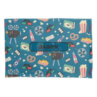 Personalisiertes Movie Night Film Popcorn Muster Kissenbezug