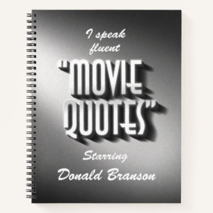 Personalisiertes Movie Quotes-Journal Notizbuch